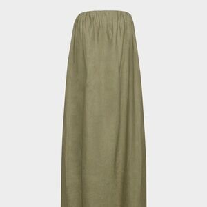 Aritzia Babaton Olive Fitzgerald Linen Dress